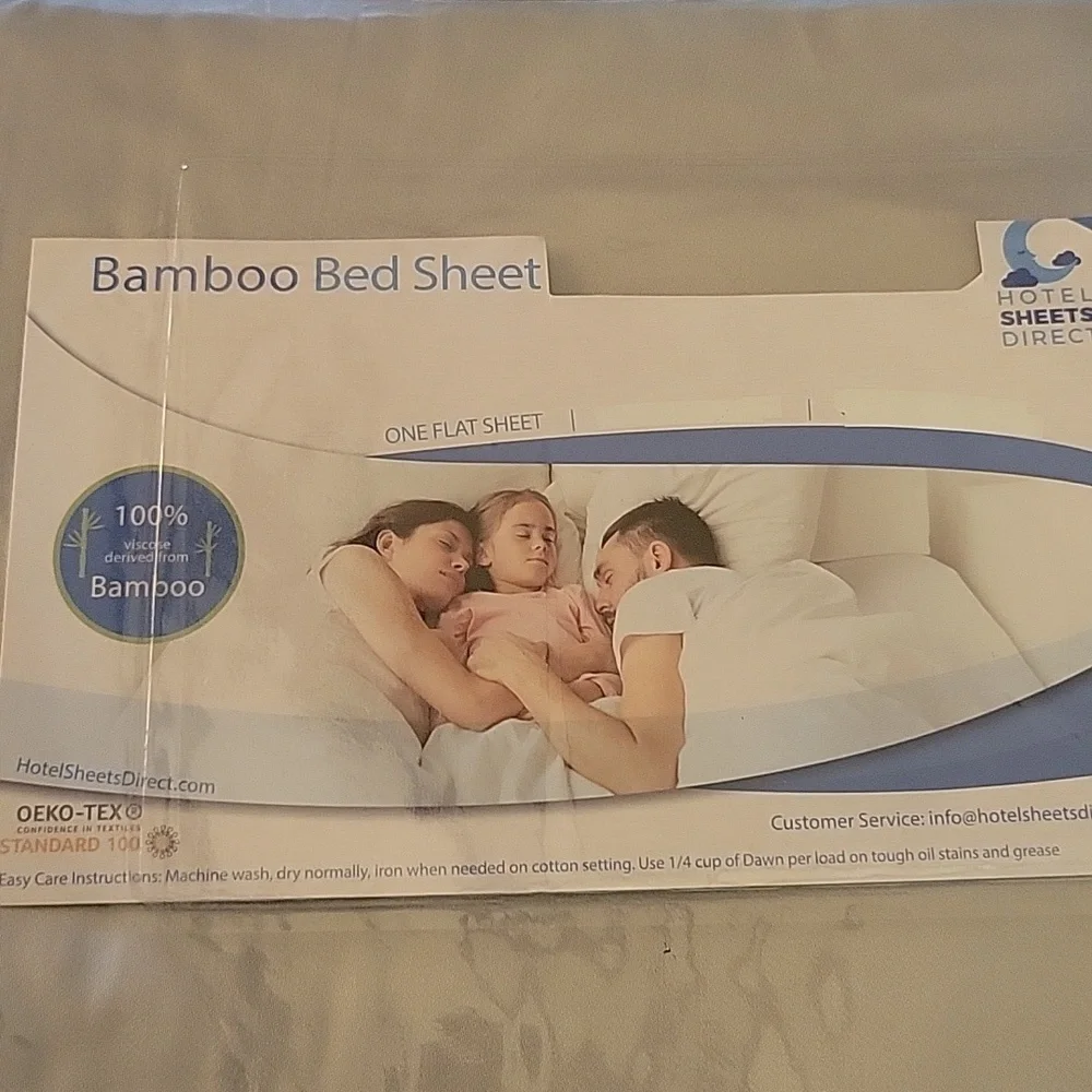 HOTEL SHEETS DIRECT Bamboo Twin Flat Sheet Gray Cooling breathable wicking NEW…